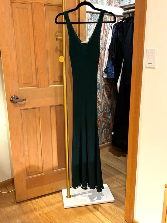 Alexander Wang Dresses & Skirts - T Alexander Wang Dark Green Ribbed V‑Neck Maxi Dress